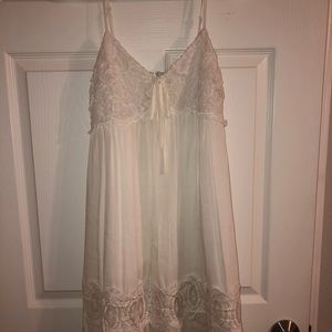 White lace babydoll dress